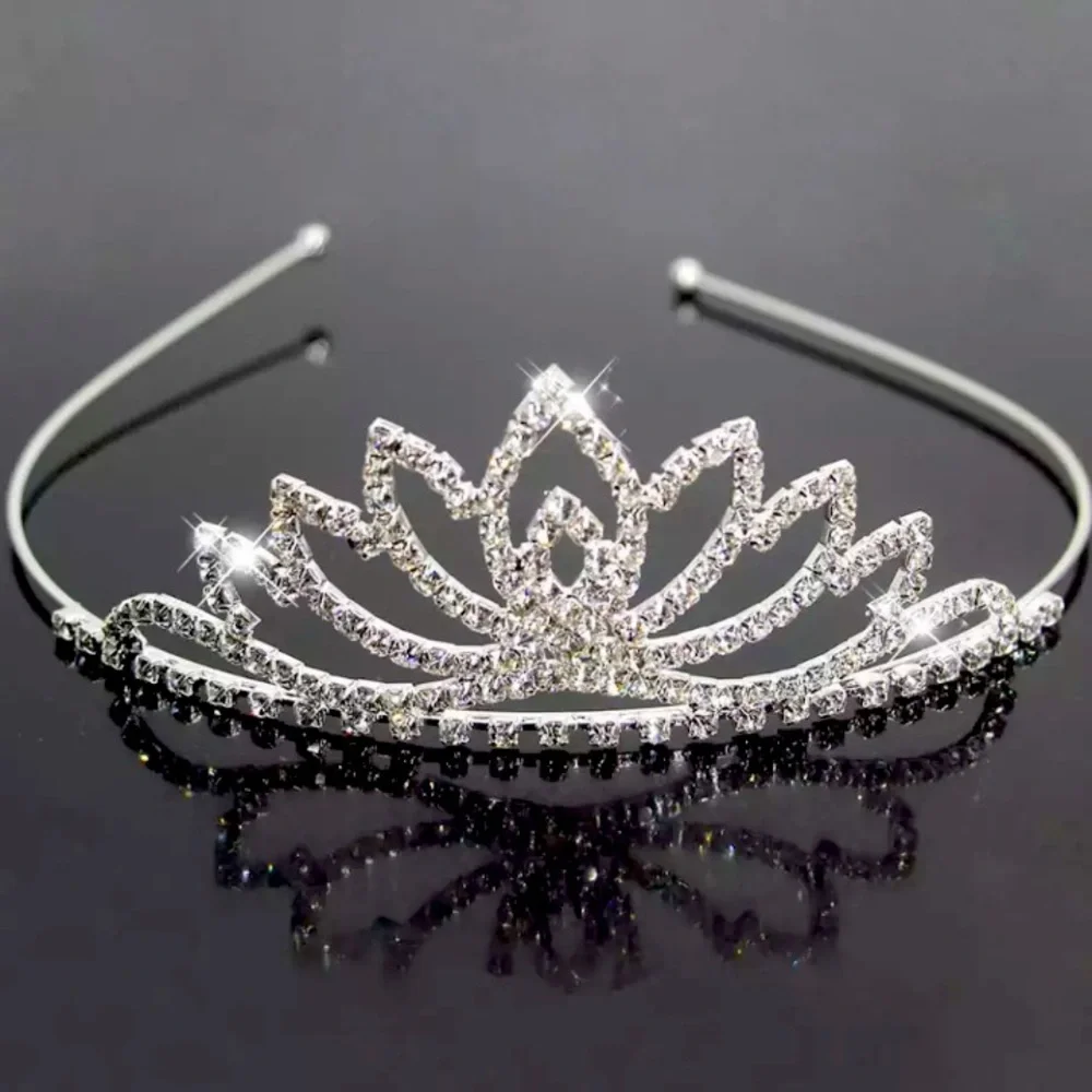🌟 Rhinestone Crown Headband Bridal Tiara